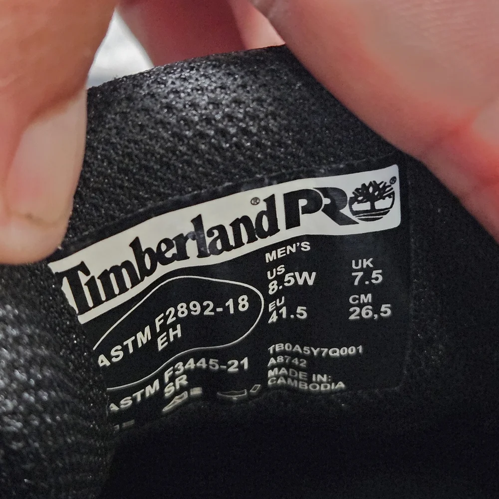 Timberland PRO Work Sneakers Men Size 8.5W Black Safety Work Shoes ASTM EH